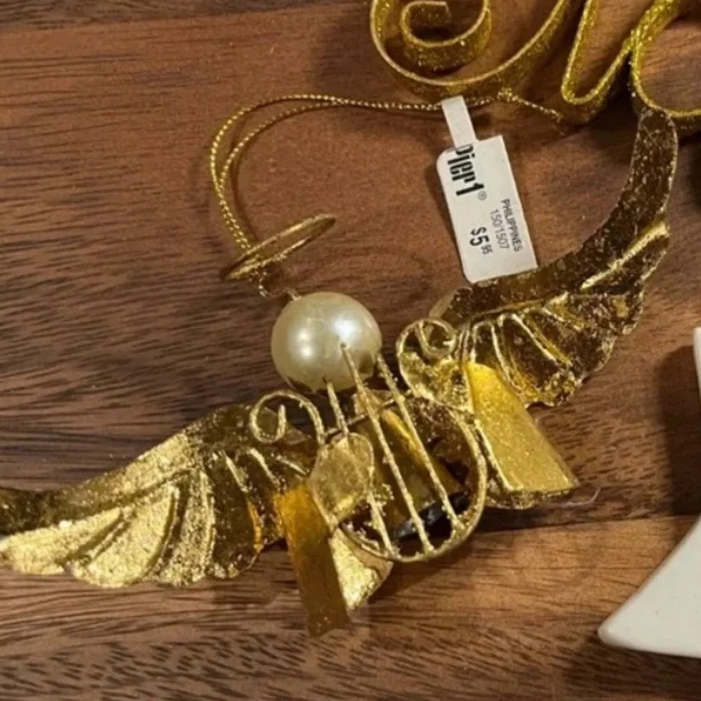 Pier 1 Ornament Set Angel NWT Noel Dream Gold Tone Christmas Lot